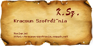 Kracsun Szofrónia névjegykártya